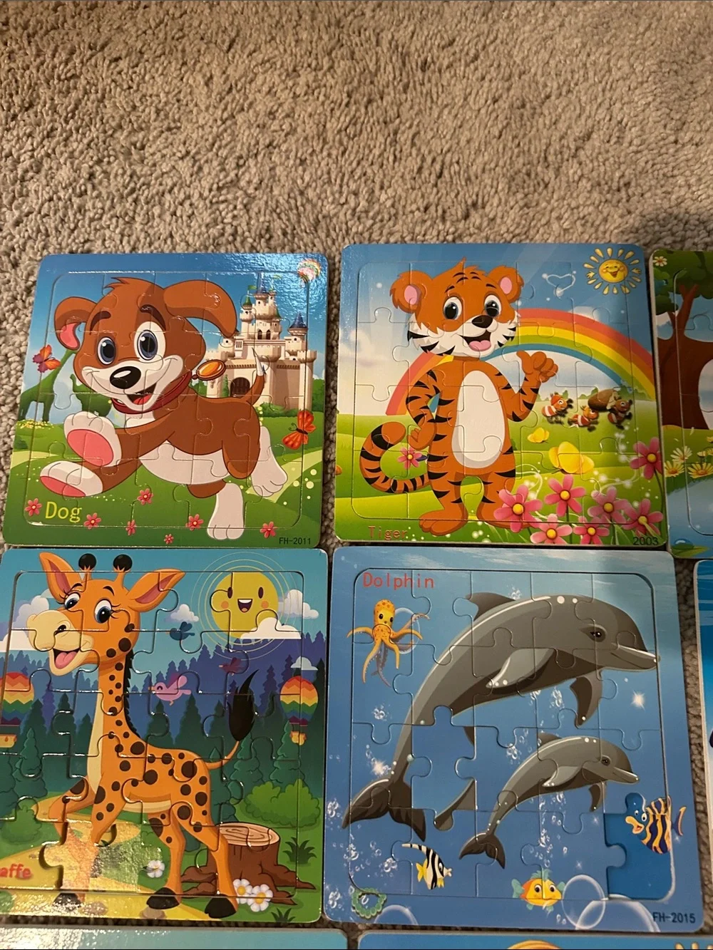 Lot of 10 Animal Puzzle Set. 20-24 pieces.